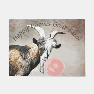 IHR TEXT Niedlich Billy Goat mit Bubblegum Willkom Fußmatte