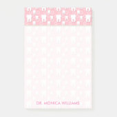 Ihr Text | Niedliche rosa Zähne Post-it Klebezettel (Vorderseite)