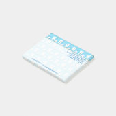 Ihr Text | Niedliche Zahnarztpraxis Post-it Klebezettel (angewinkelt)