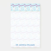 Ihr Text | Niedliche Zähne und Zahnbürsten Post-it Klebezettel (Vorderseite)