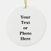 Ihr Text oder Foto Keramik Ornament (Vorne)