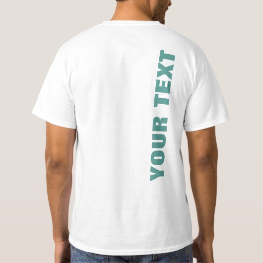 Ihr Text oder Ihr Name zweiseitig Mens Moderner We T-Shirt (Rückseite)