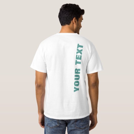 Ihr Text oder Ihr Name zweiseitig Mens Moderner We T-Shirt (Schwarz voll)