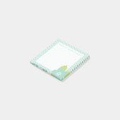 Ihr Text | Pastell floral Zickzack Post-it Klebezettel (angewinkelt)