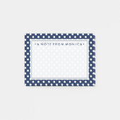 Ihr Text | Polka Dot Pattern Post-it Klebezettel (Vorderseite)