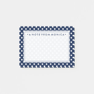 Ihr Text Polka Dot Pattern Post-it Klebezettel