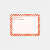 Ihr Text | Polka Dot Pattern Post-it Klebezettel (Vorderseite)