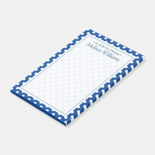 Ihr Text | Polka Dot Pattern Post-it Klebezettel (angewinkelt)