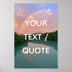 IHR TEXT/ QUOTE CUSTOM PERSONALISIEREN SUNSET LAKE POSTER