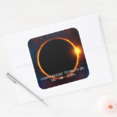 Ihr Text/Schriftart 2024 Dunkle Gesamtsolarauskält Quadratischer Aufkleber (Umschlag)