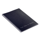 Ihr Text, schwarz Leder/Hautmuster Notizblock (Rechte Seite)