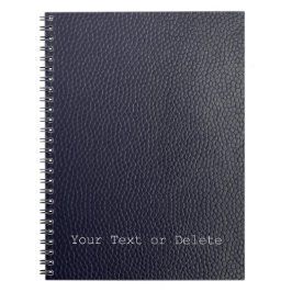 Ihr Text, schwarz Leder/Hautmuster Notizblock
