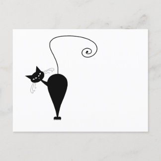 Ihr Text - Schwarze Katzenzeichen Pose 6 Postkarte