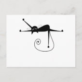 Ihr Text - Schwarzes Katzenzeichen Pose 4 Postkarte (Vorderseite)