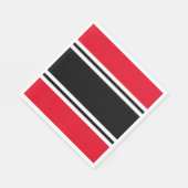 IHR TEXT Spaß Schwarz-weiße Rennstreifen auf Rot Serviette (Ecke)