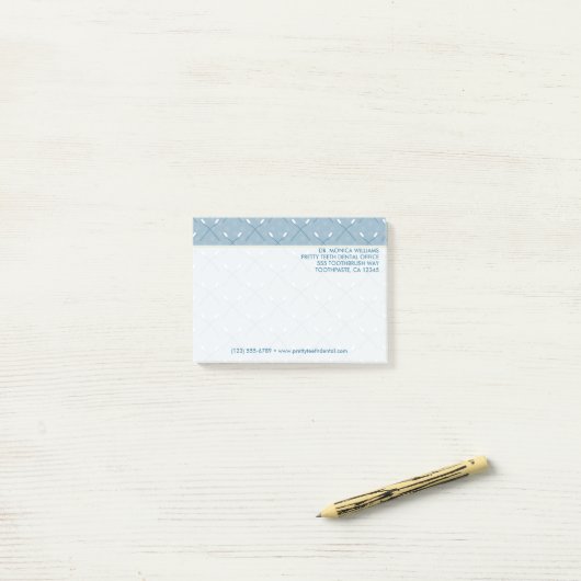 Ihr Text | Toothbrush Dental Office Post-it Klebezettel (Auf Schreibtisch)