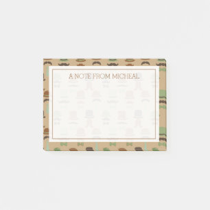 Ihr Text Top Hat Mustache Post-it Klebezettel