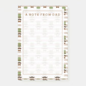 Ihr Text | Top Hat Mustache Post-it Klebezettel (Vorderseite)