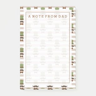 Ihr Text Top Hat Mustache Post-it Klebezettel