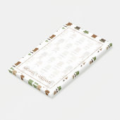 Ihr Text | Top Hat Mustache Post-it Klebezettel (angewinkelt)