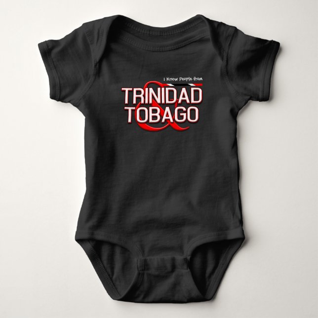 (Ihr Text) Trinidad und Tobago Baby Strampler (Vorderseite)