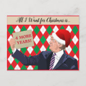 Ihr Text Trump 2024 Weihnachten in Roter Weihnacht Postkarte (Vorderseite)