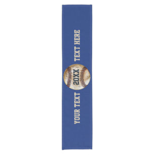 IHR TEXT und FARBEN, Baseball-Tischläufer-Banner Kurzer Tischläufer