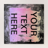 Ihr Text und farbenfroher Ombre Hintergrund Puzzle (Horizontal)