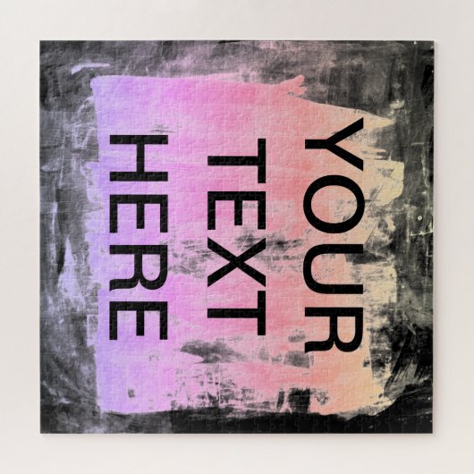 Ihr Text und farbenfroher Ombre Hintergrund Puzzle (Horizontal)