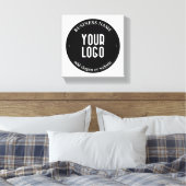 Ihr Text- und hochgeladenes Logo | Editierbar schw Leinwanddruck (Insitu (Schlafzimmer))