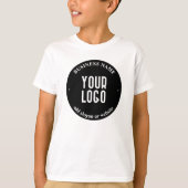 Ihr Text- und hochgeladenes Logo | Editierbar schw T-Shirt (Vorderseite)