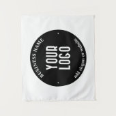 Ihr Text- und hochgeladenes Logo | Editierbar schw Wandteppich (Vorderseite)