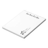 Ihr Text- und Tänzerlogo für Ballet-Liebhaber Notizblock (Rotiert)