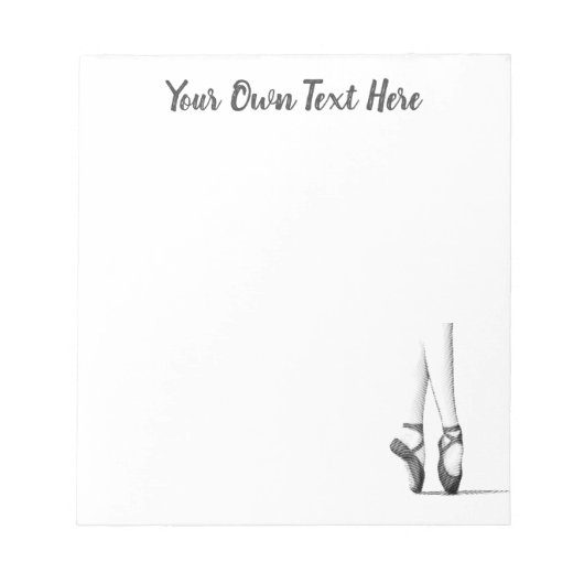 Ihr Text- und Tänzerlogo für Ballet-Liebhaber Notizblock (Vorderseite)