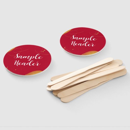 Ihr Text | Werbezeitgenössischer Handfan für Unter Fächer (Non-assembled)