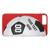 Ihr Text, Zahl und Farbenfußball Telefon-Hüllen Case-Mate iPhone Hülle (Rückseite (Horizontal))