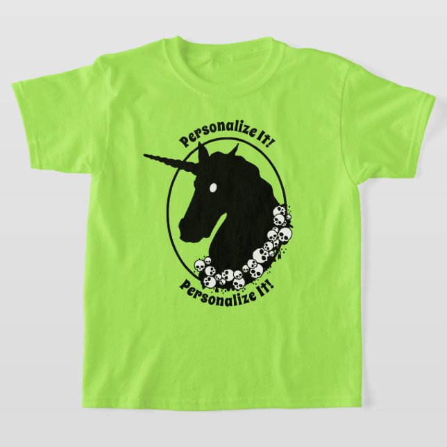 IHR TEXT Zombie Unicorn T - Shirt (Ablage )