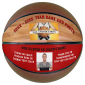 Ihr Text, zwei Fotos und Farben Basketball-Ball Basketball (Vorderseite)