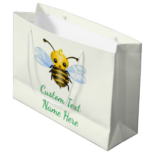 Ihr Textname Baby Geschenktasche mit Niedlicher Bi Große Geschenktüte