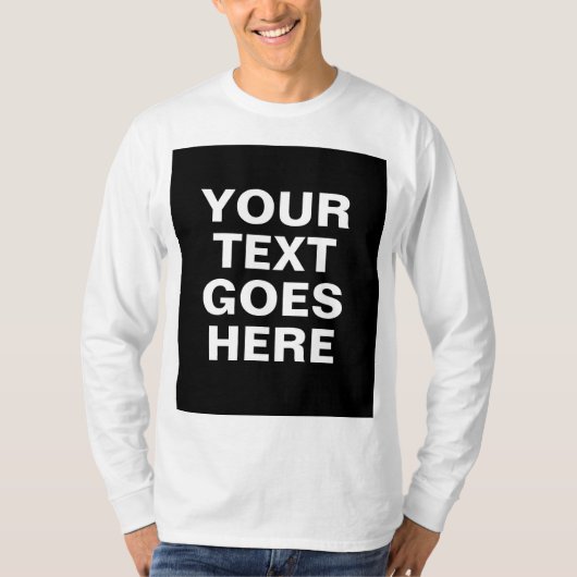 Ihr Textname Mens Modernes LangschläfenTemplate T-Shirt (Vorderseite)