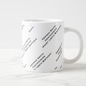 Ihr Texttyp über Schwarz/Weiß Jumbo-Tasse (Rechts)