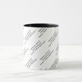 Ihr Texttyp über Schwarz/Weiß Tasse (Zentrum)