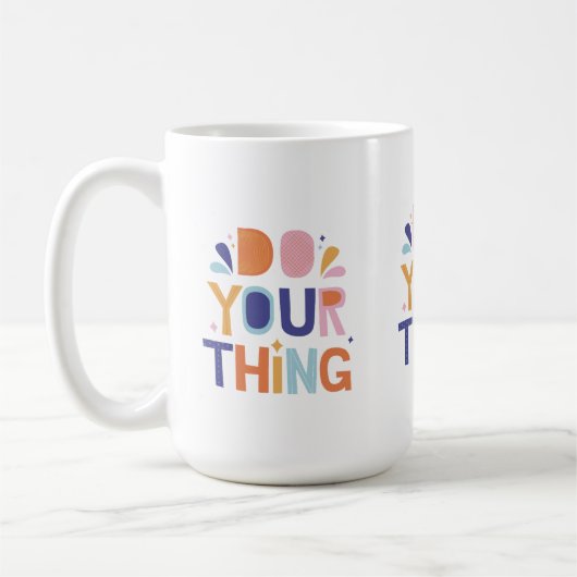 Ihr Think Slogan Tasse Design (Links)