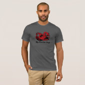 Ihr Thron-Art-Haus Sigil roter Drache-T - Shirt (Vorne ganz)