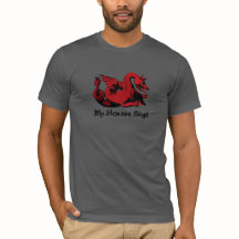 Ihr Thron-Art-Haus Sigil roter Drache-T - Shirt