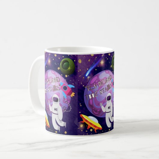IHR ÜBER DIE STERNE HINAUS, ASTRONAUT KAFFEETASSE (Vorderseite Links)
