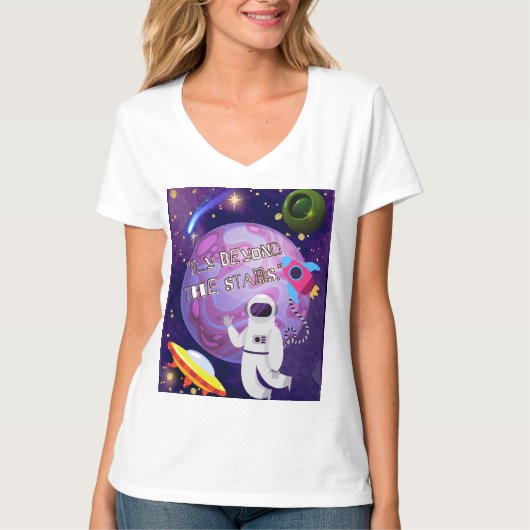 IHR ÜBER DIE STERNE HINAUS, ASTRONAUT T-Shirt (Vorderseite)