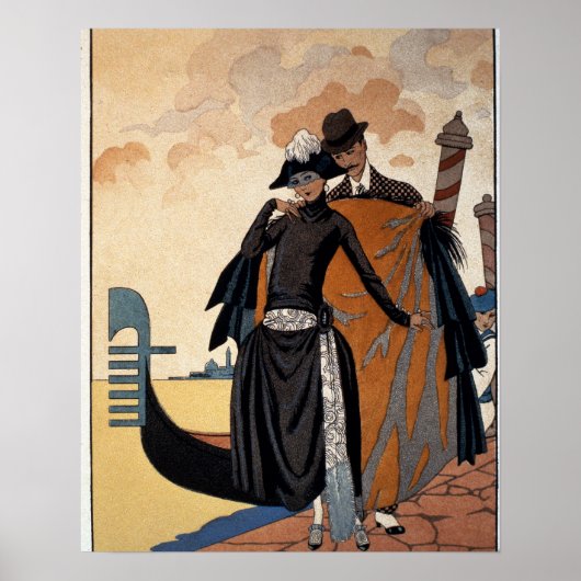 Ihr und Ihm, Mode Illustration, 1921 (pochoir p Poster (Vorne)