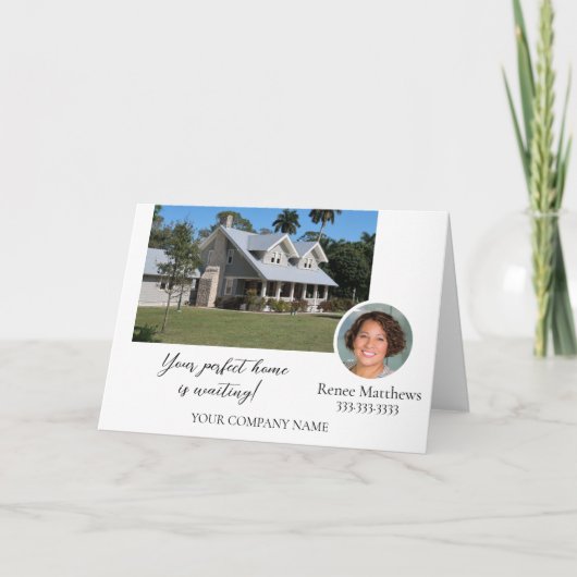 Ihr Unternehmen Beruflich Foto Business Note Card Karte (Vorderseite)