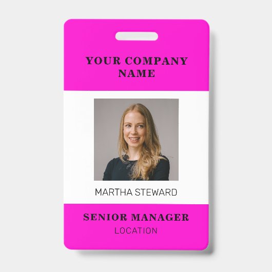 Ihr Unternehmen Foto ID Abzeichen Ausweis (Vorderseite)